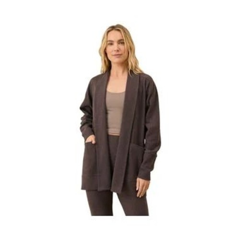 Pact Airplane Cardigan Sweater Brown 100% Organic Cotton Travel Womens XL/XXL